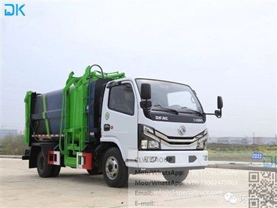 8m³ zij gemonteerde vuilniscompressorwagen