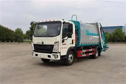 Sinotruk howo 8 vierkante compressie vuilniswagen